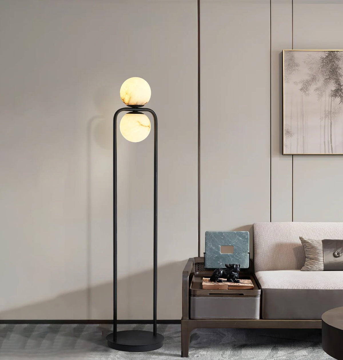 Callista minimalistisch albasten vloerlamp