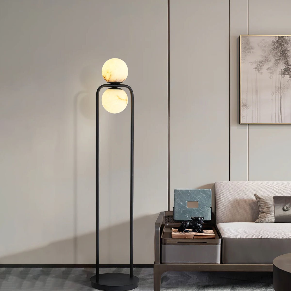 Callista minimalistisch albasten vloerlamp