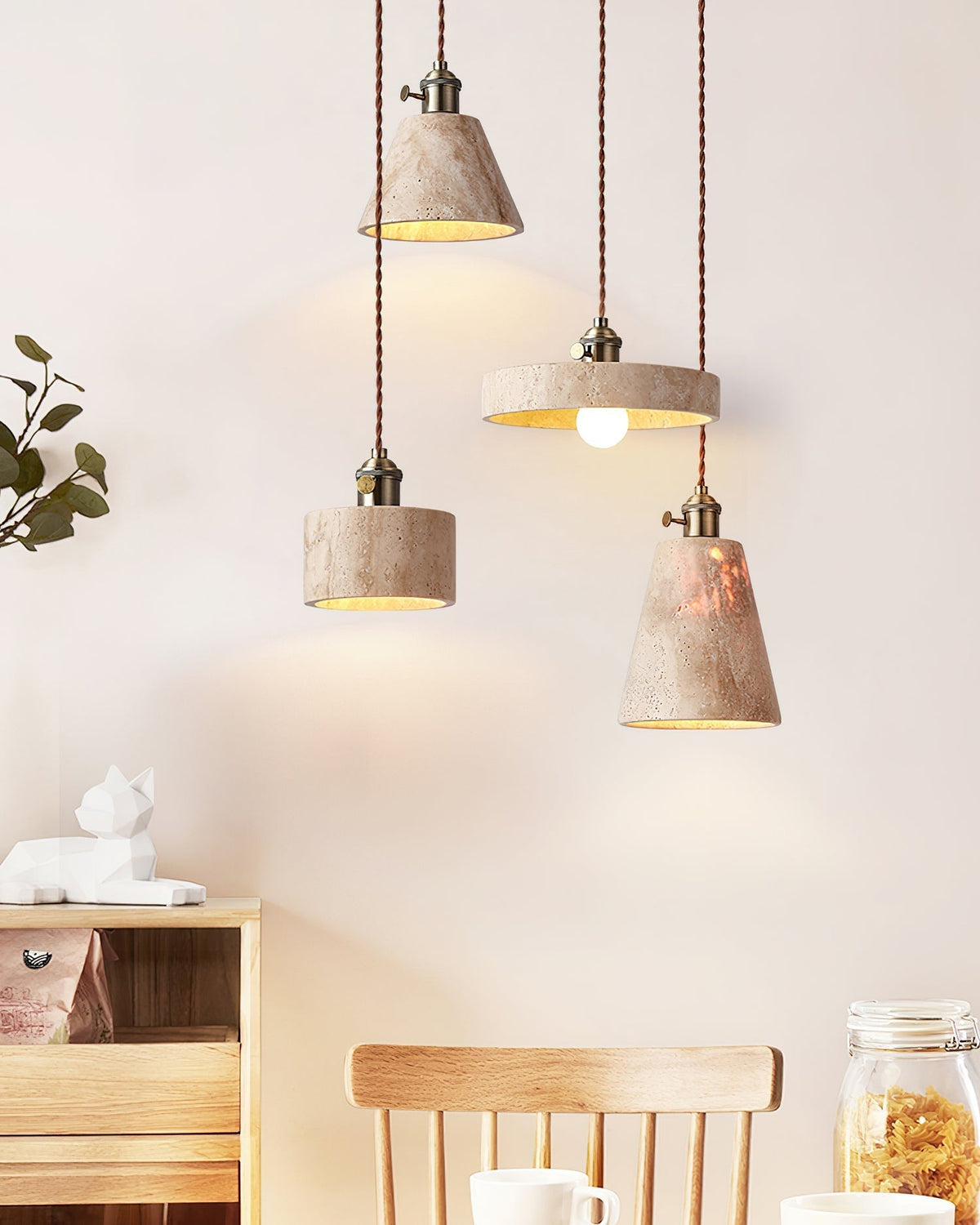 Qisk travertin hanglamp