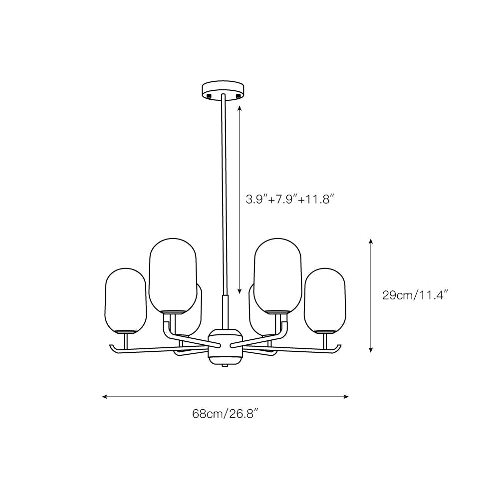Sifuvyn Moderne geometrische glas kroonluchter
