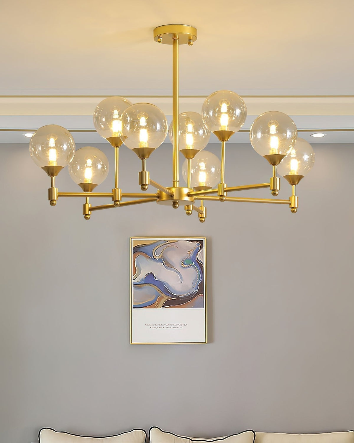 Celireon elegante kroonluchter met glas