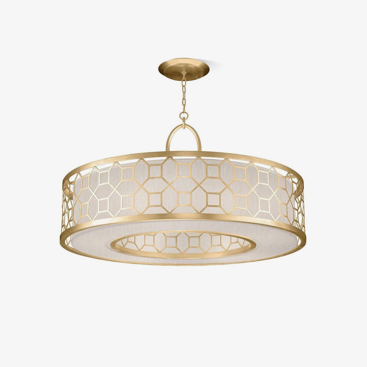 Arshaor Premium elegantie Ronde hanglamp van koper en glas