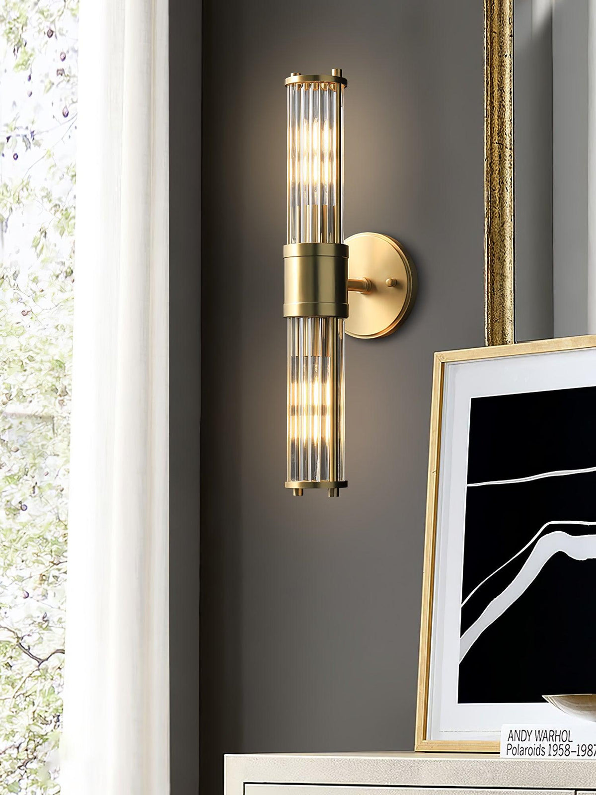 Vevenisra Noordse kunst cilinderglas wandlamp van glas