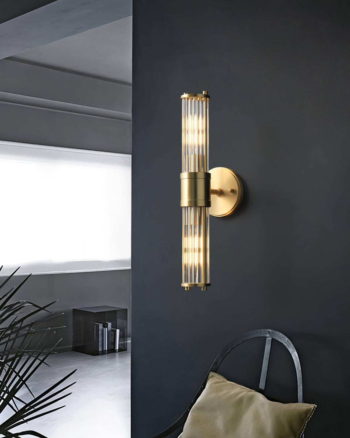 Vevenisra Noordse kunst cilinderglas wandlamp van glas