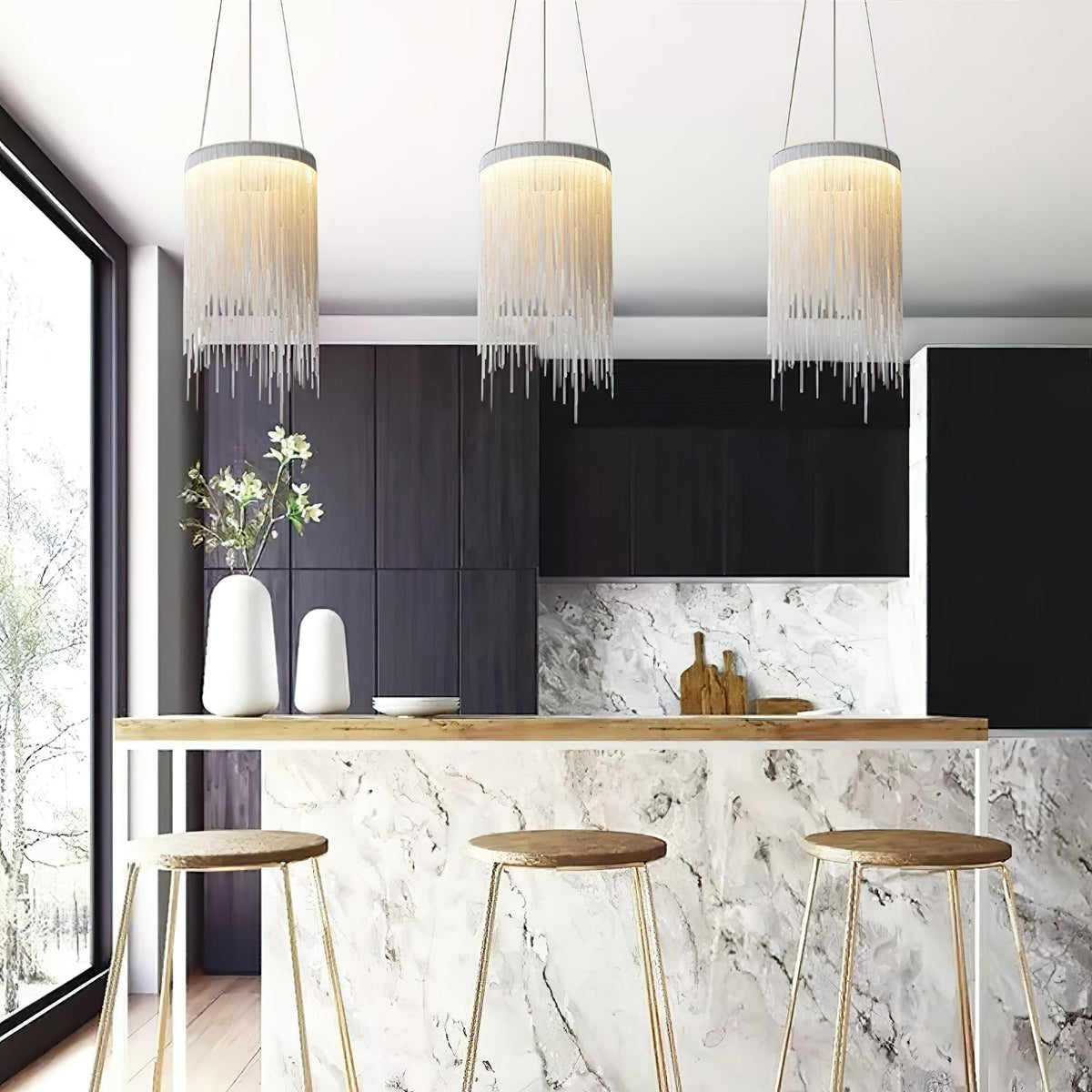Arsoliel Postmodern Luxe Ketting Bloemblaad hanglamp