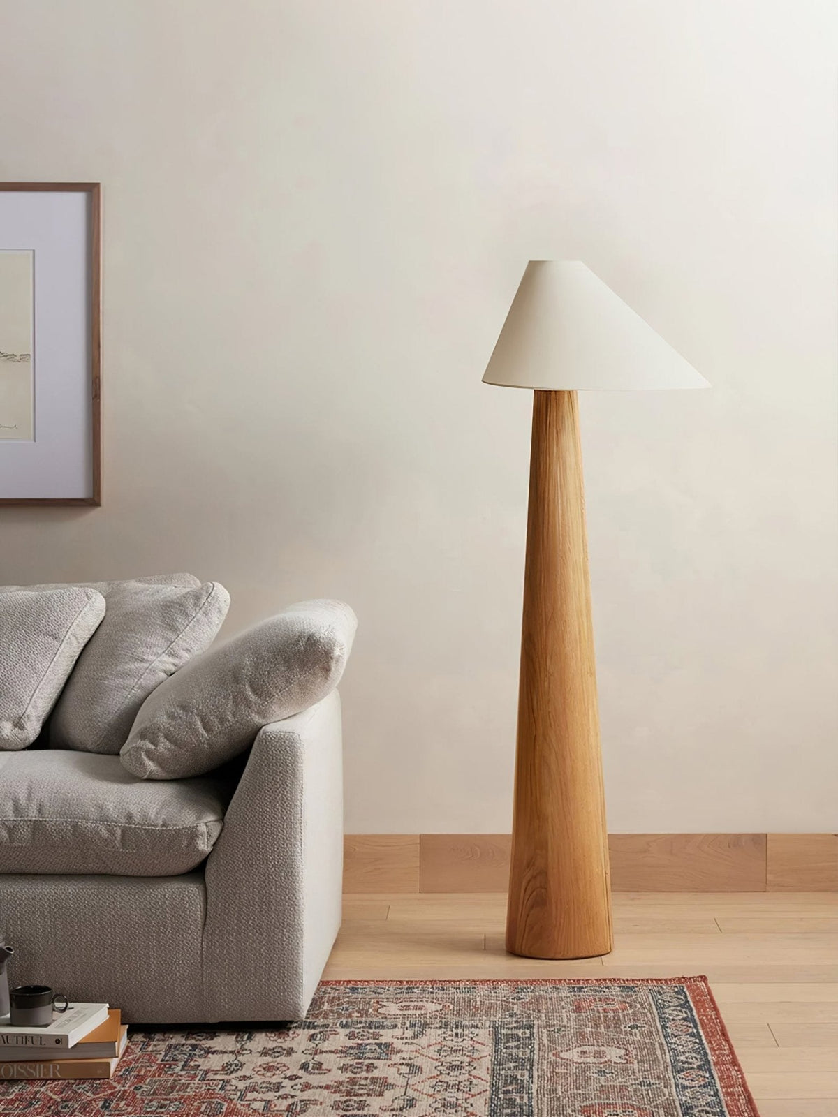 Pinnacle minimalistisch Houten vloerlamp