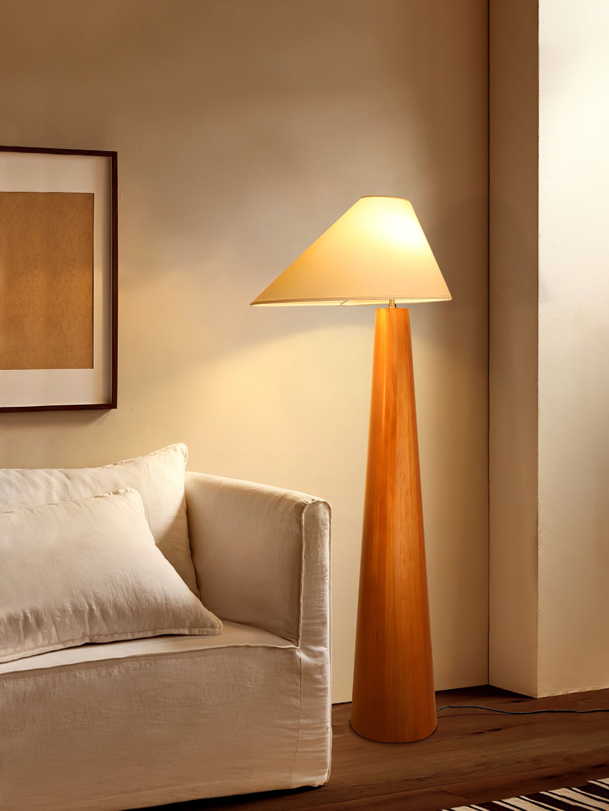 Pinnacle minimalistisch Houten vloerlamp