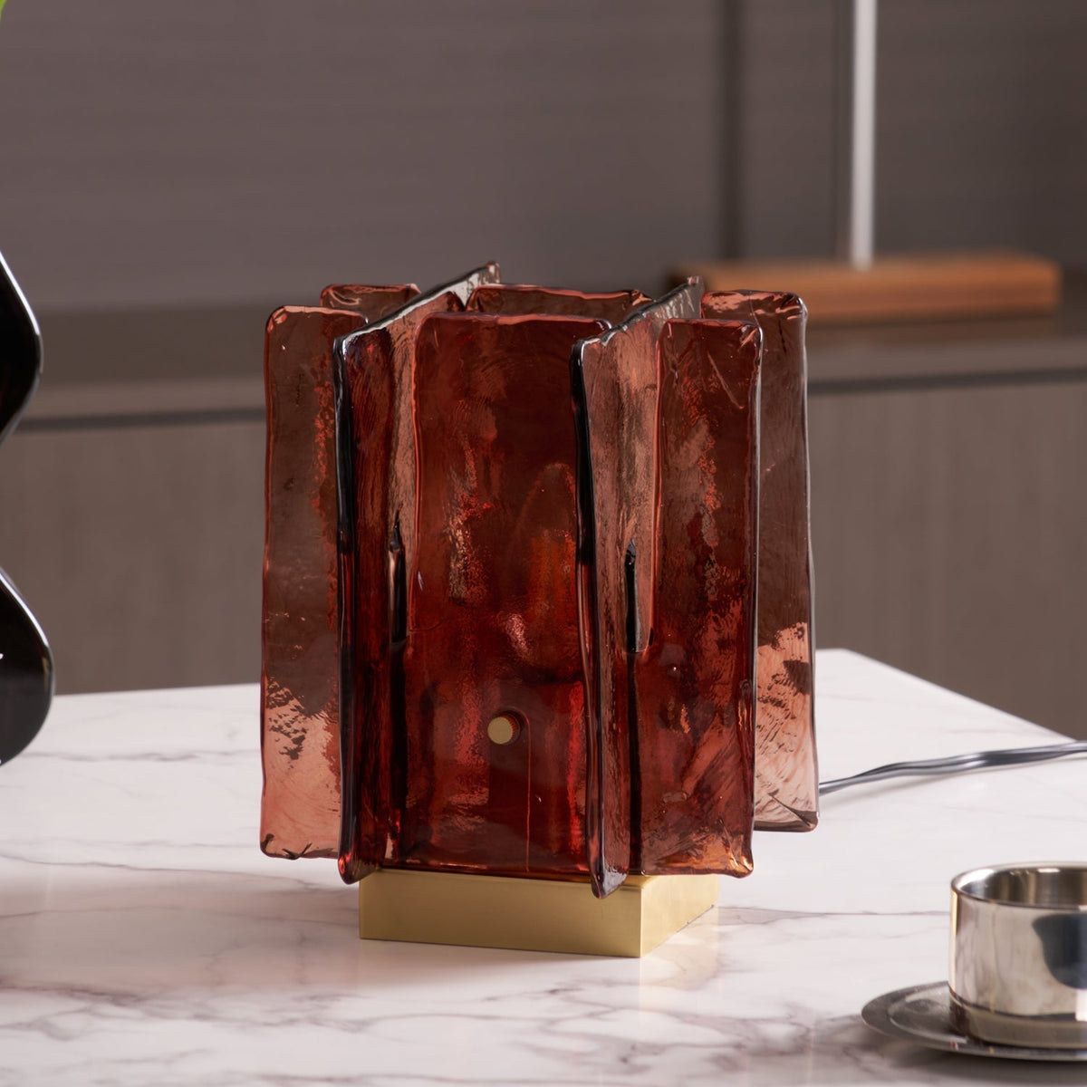 Avlaear Kunstglas tafellamp van glas