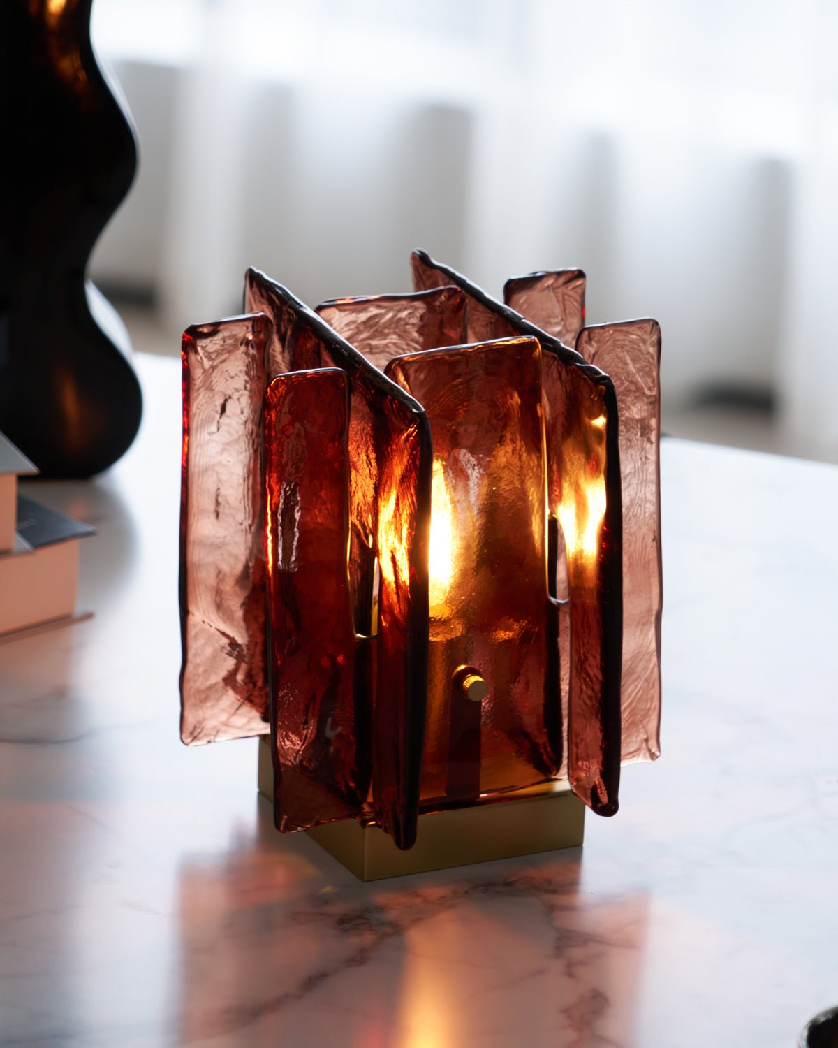 Avlaear Kunstglas tafellamp van glas