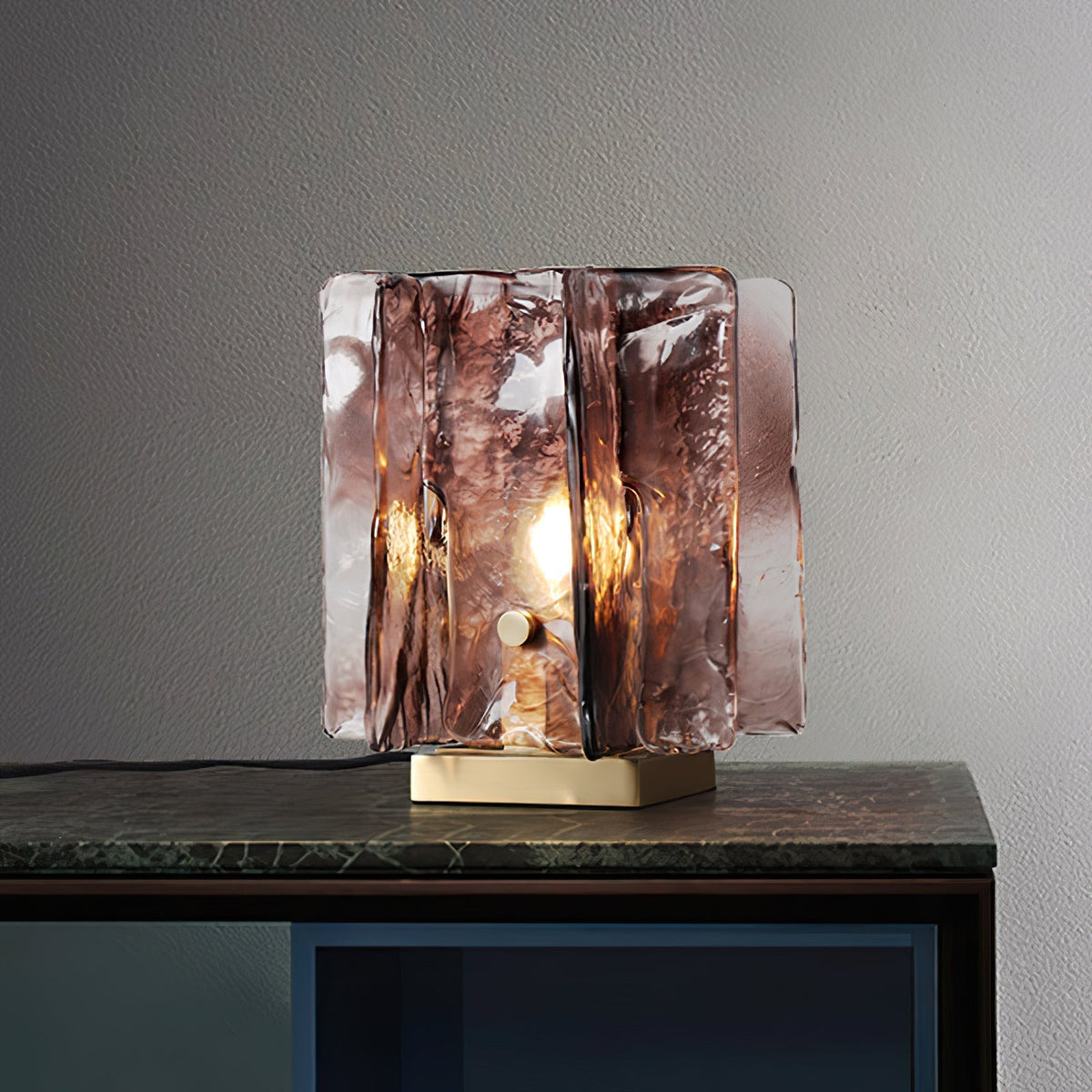 Avlaear Kunstglas tafellamp van glas