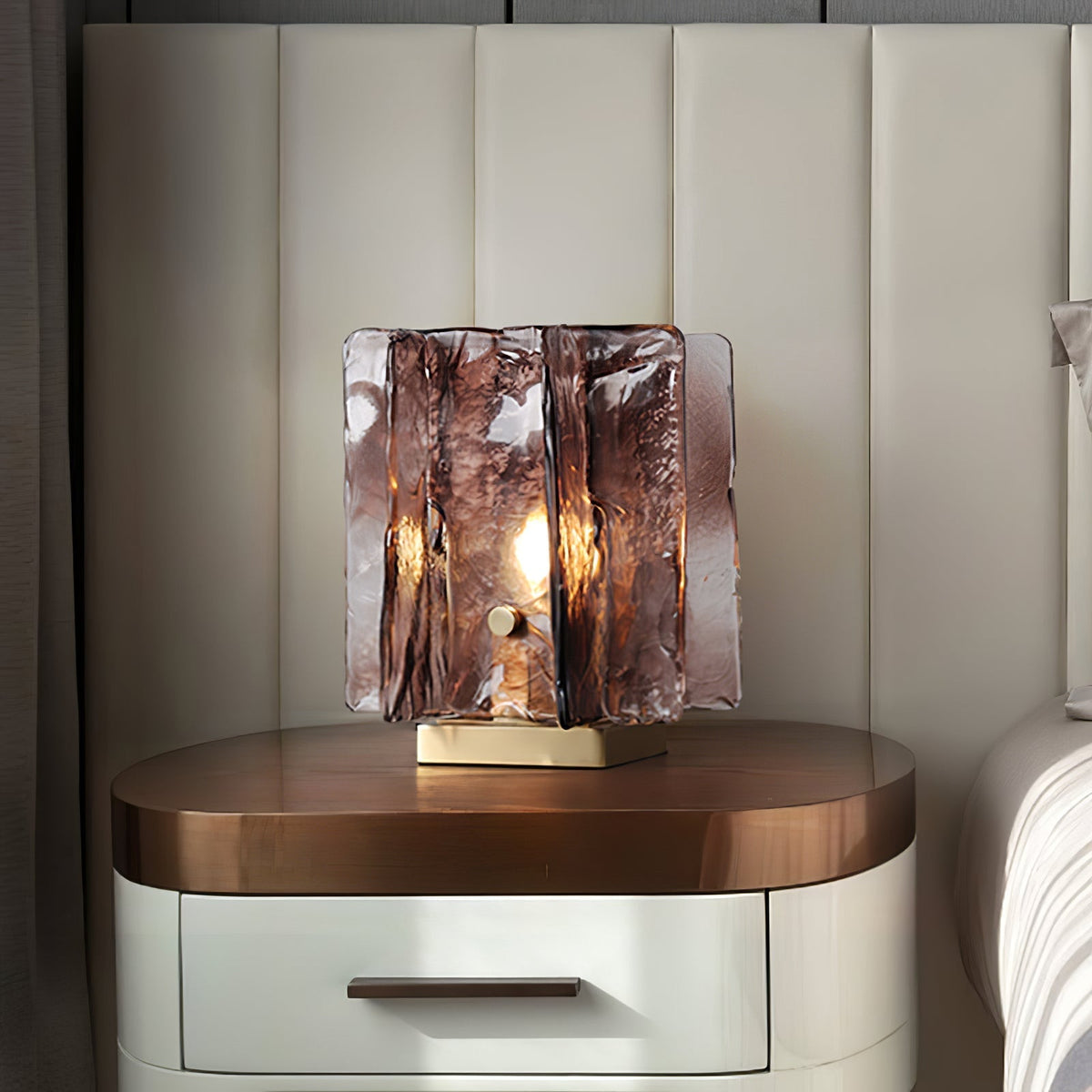 Avlaear Kunstglas tafellamp van glas
