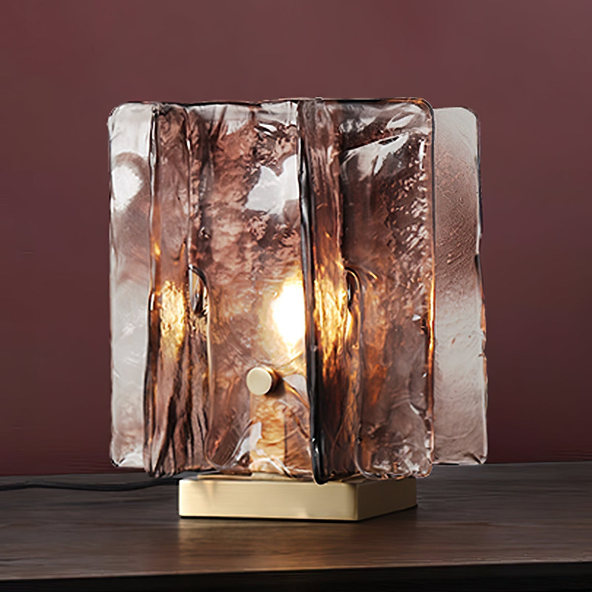 Avlaear Kunstglas tafellamp van glas