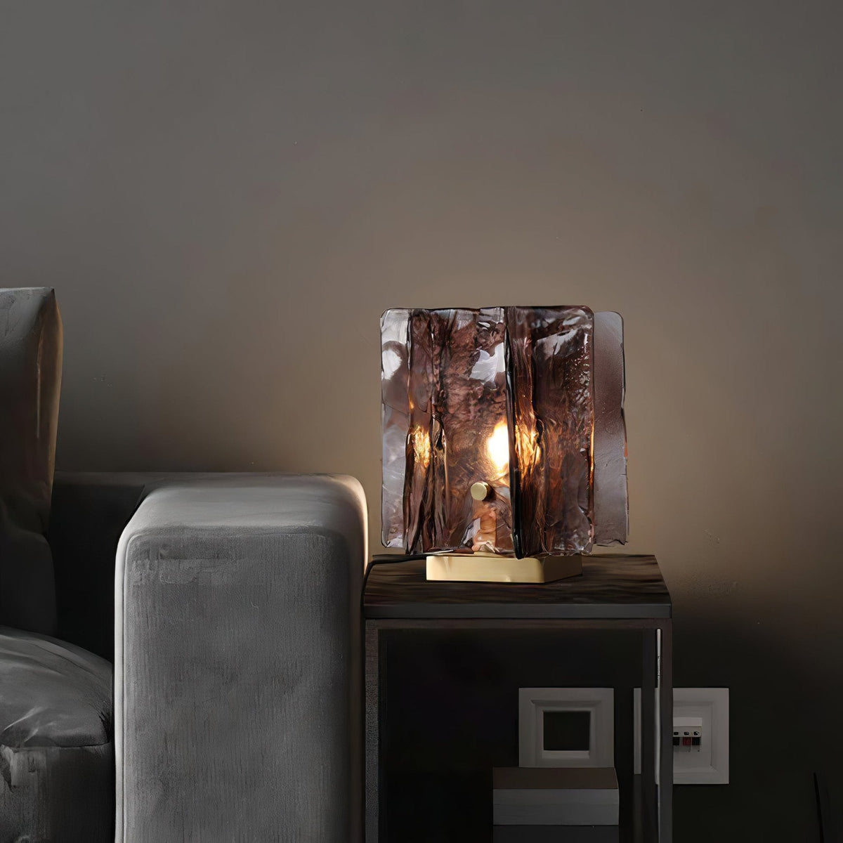 Avlaear Kunstglas tafellamp van glas