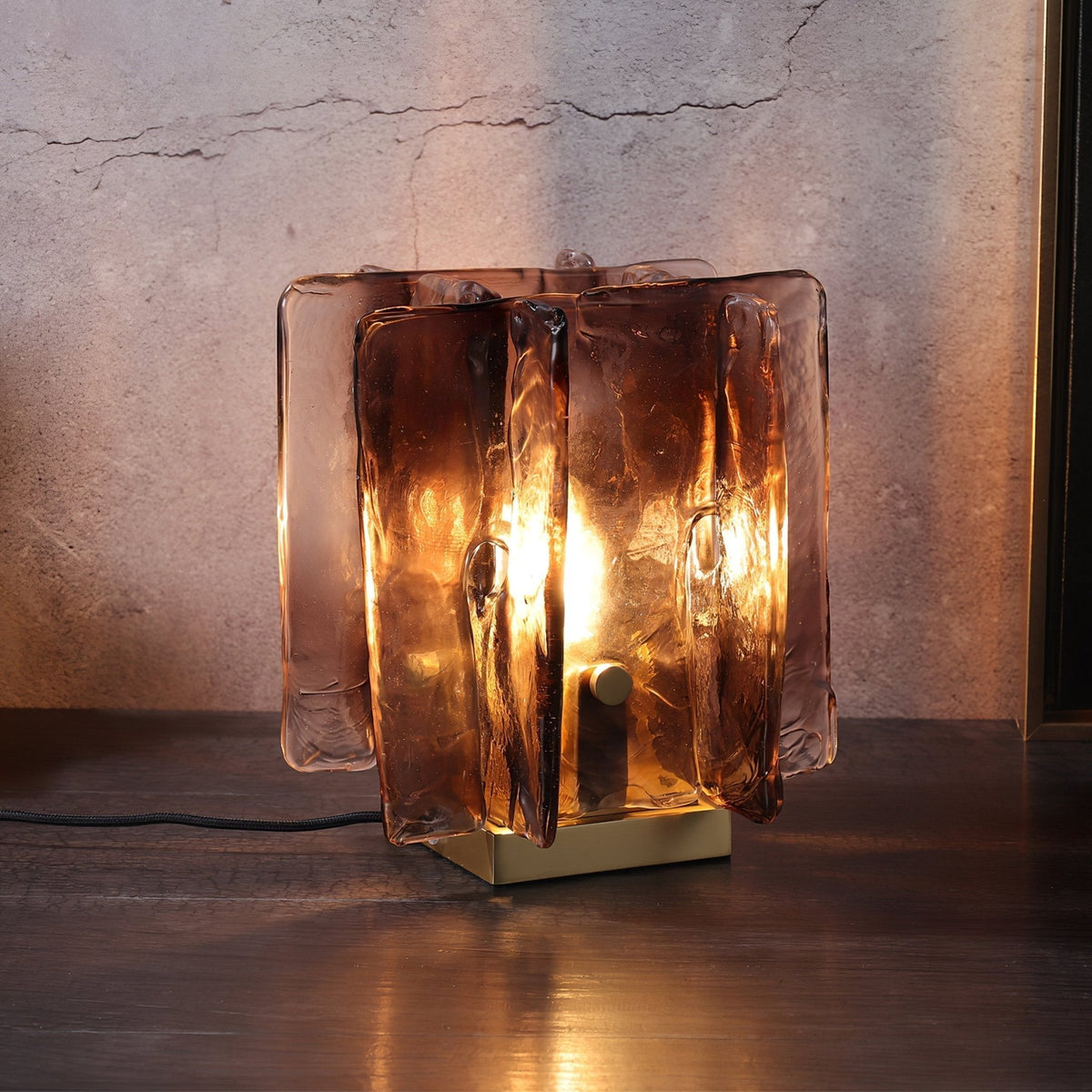 Avlaear Kunstglas tafellamp van glas