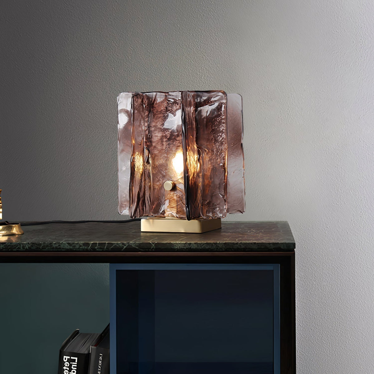 Avlaear Kunstglas tafellamp van glas