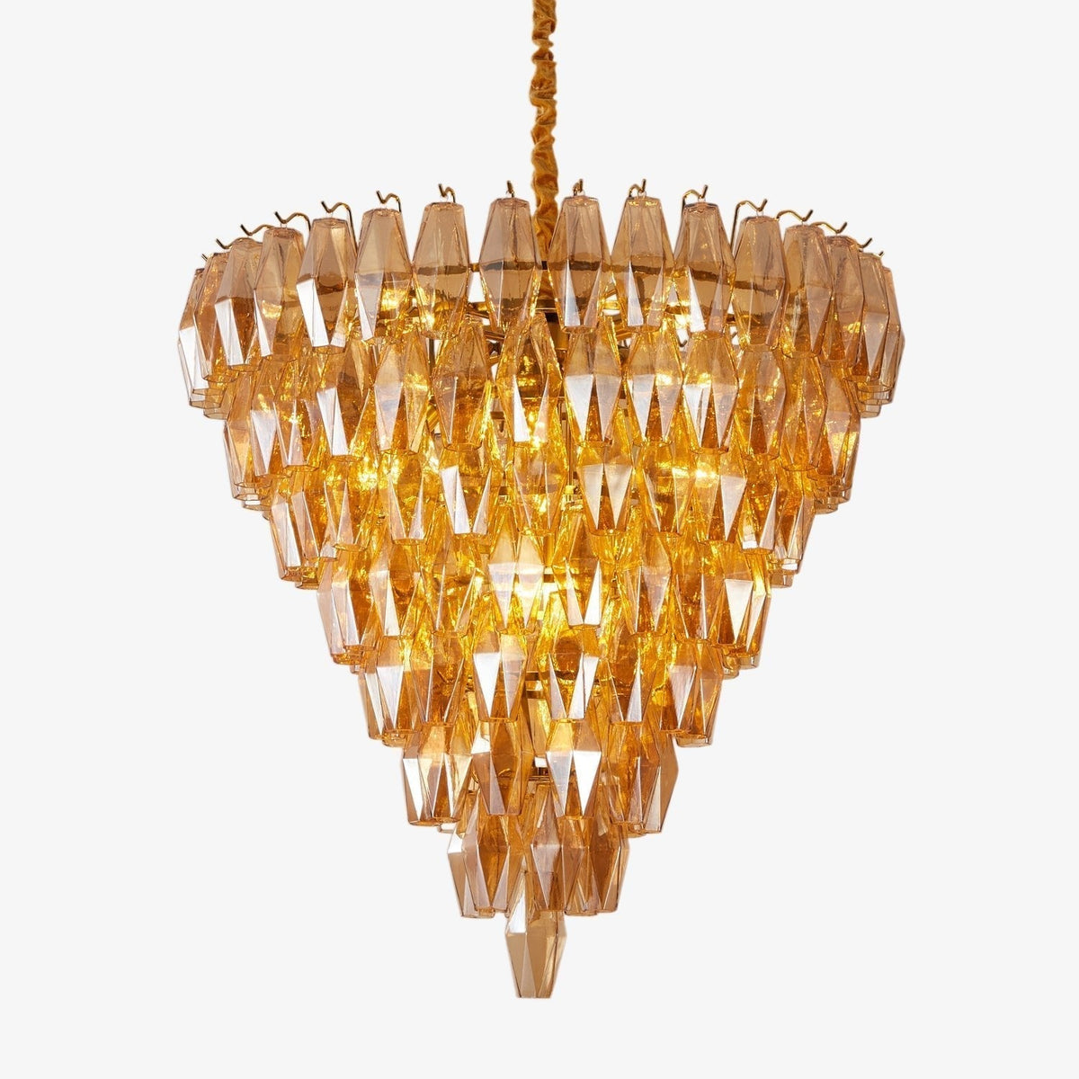 Orelielle Kroonluchter Amberkleurig Empirestijl Prisma