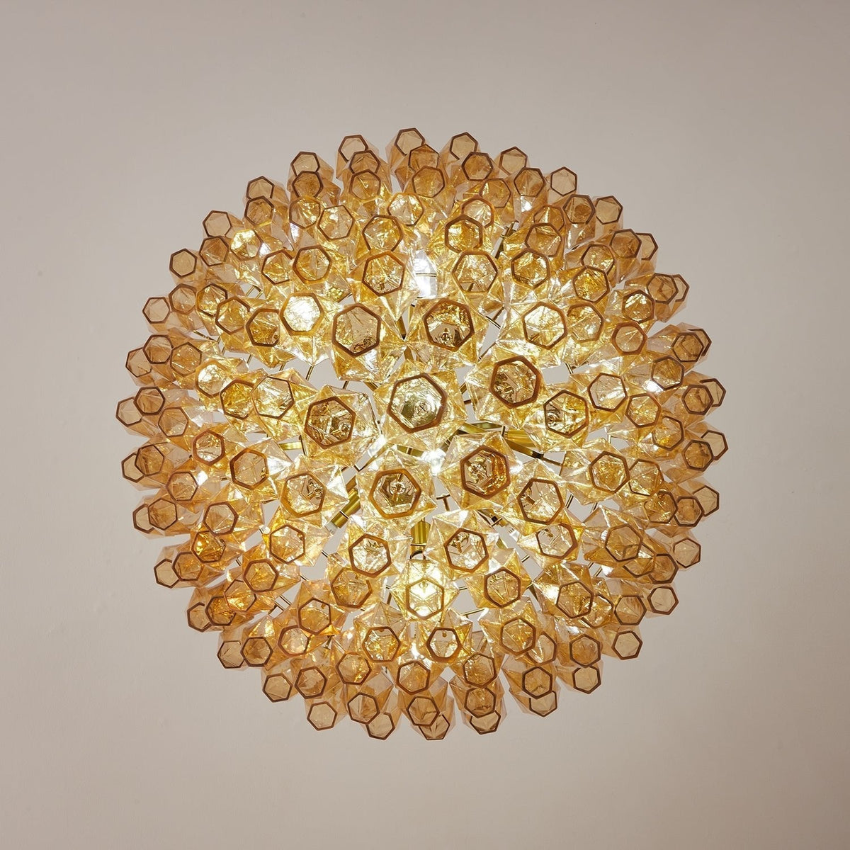 Orelielle Kroonluchter Amberkleurig Empirestijl Prisma