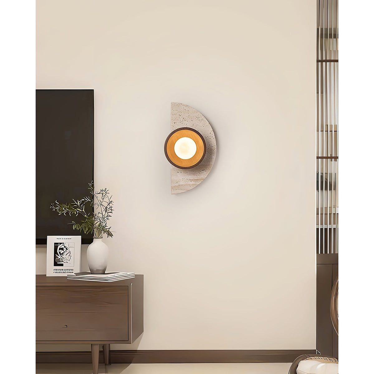 Dvaluvyi wandlamp travertin Individual Creativity