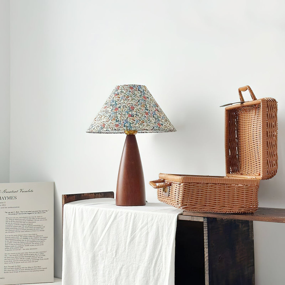 Ber Vintage Houten tafellamp
