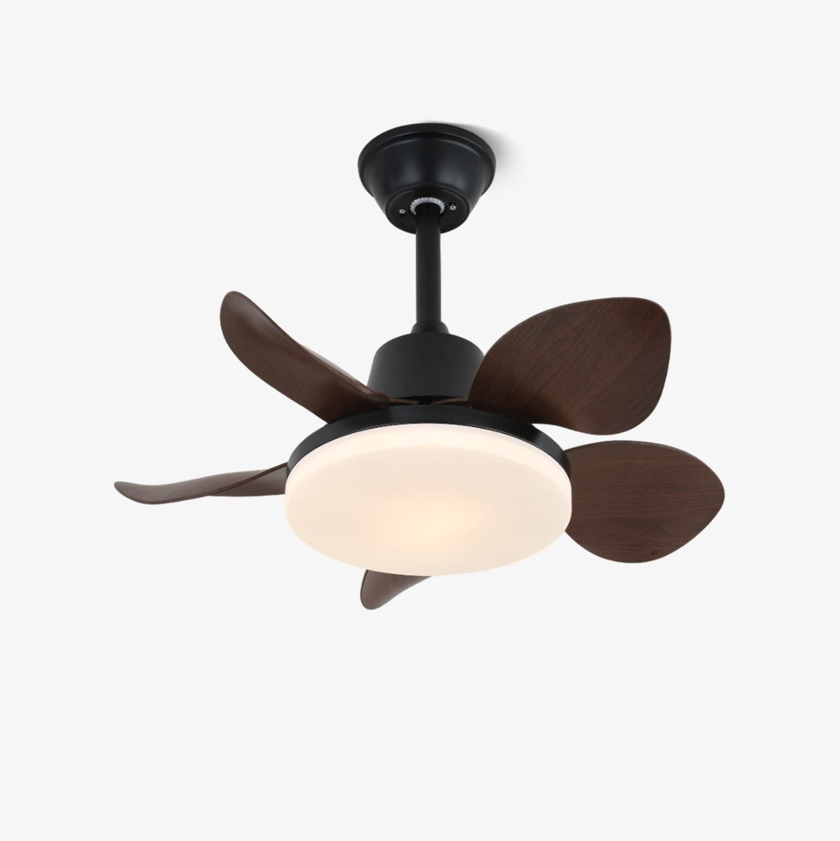Veyra Moderne plafondventilator met verlichting van walnoothout
