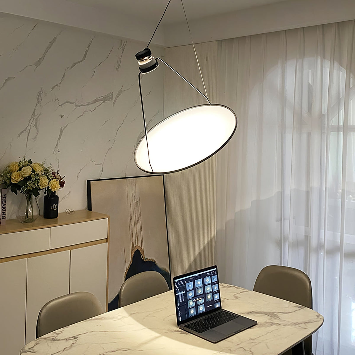 Brio staal Minimalistische hanglamp