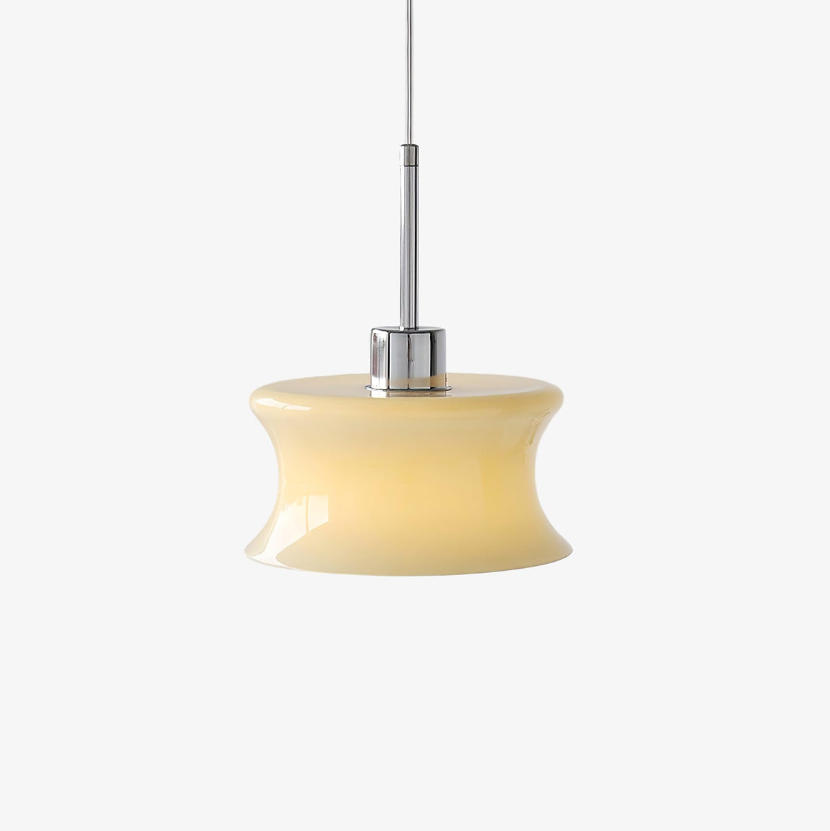 Zenthia klassieke hanglamp met beige en goudkleurig glas