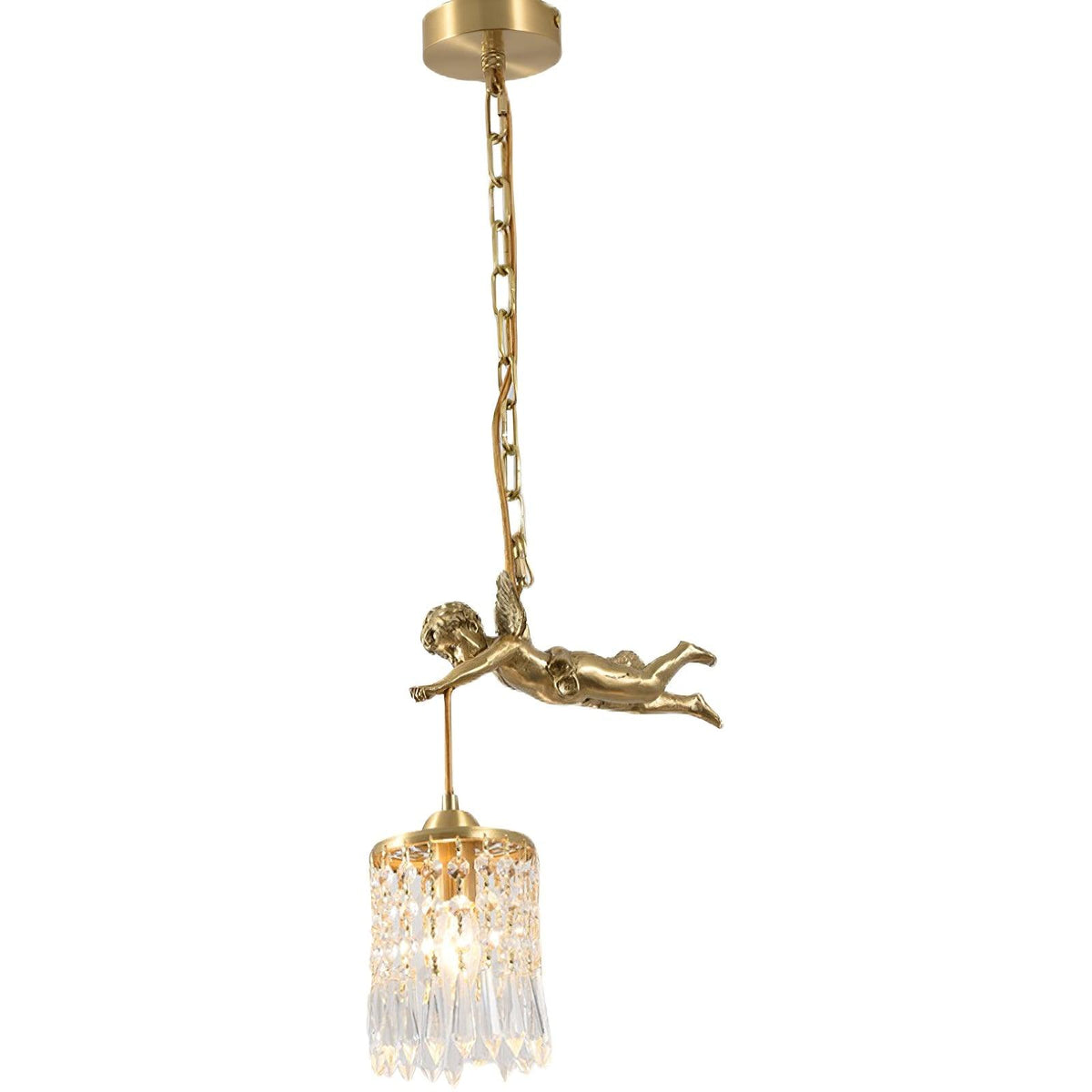 Calytra hanglamp in messing met kristal