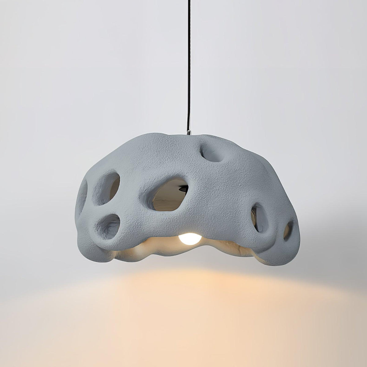 Celarira hanglamp van witte hars voor de woonkamer