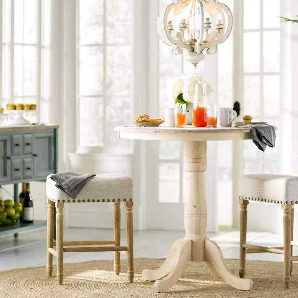 Rinaian kroonluchter scroll hout witgewassen landelijk