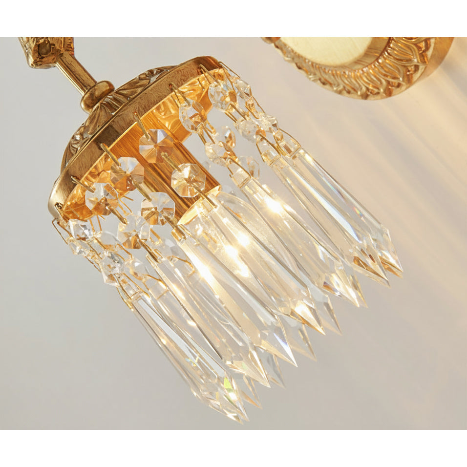 Antler kristallen wandlamp