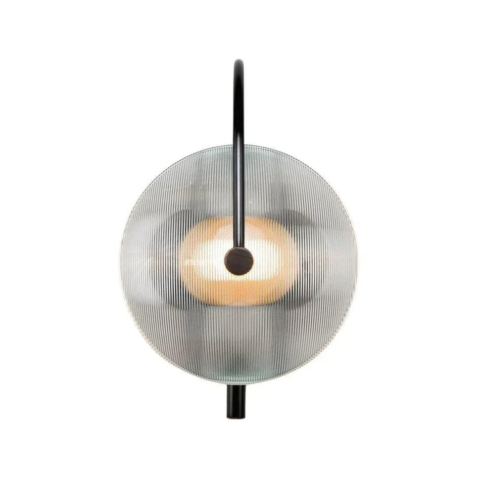 Elif Modern Zwart Goud Metaal Glas Wandlamp Eetkamer Slaapkamer