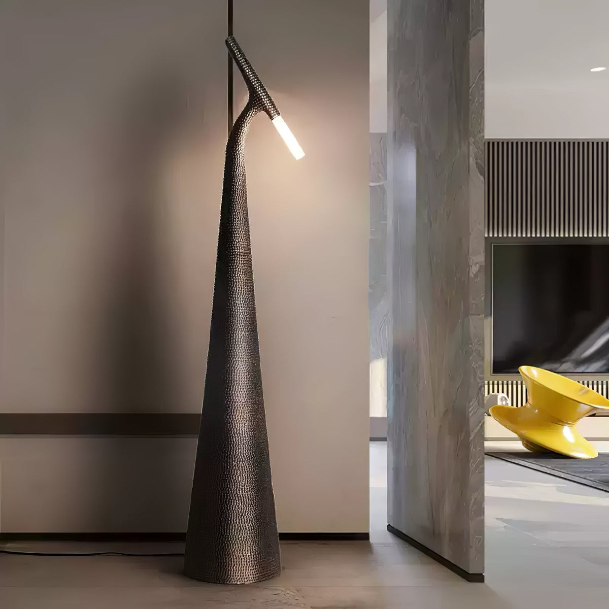 Sysolyra vloerlamp van hars van textuurhars