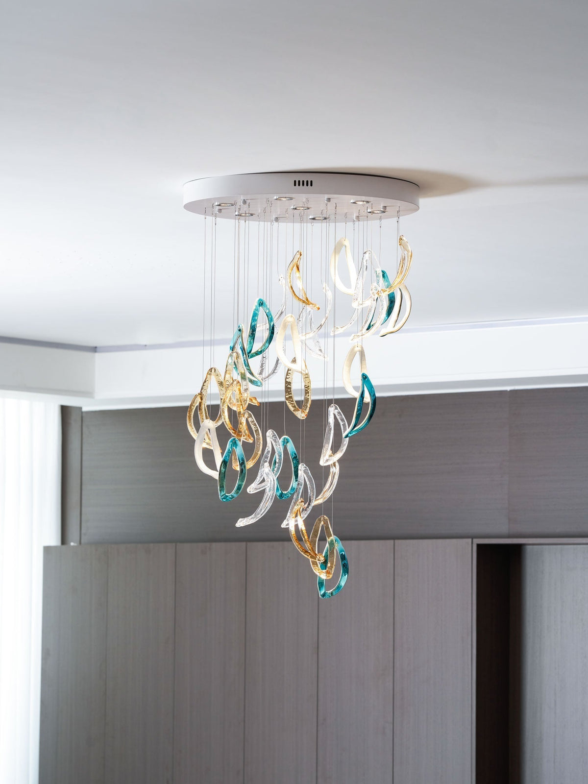AquaFlux Grand Cascade Ripple glas Art Customize Kroonluchter