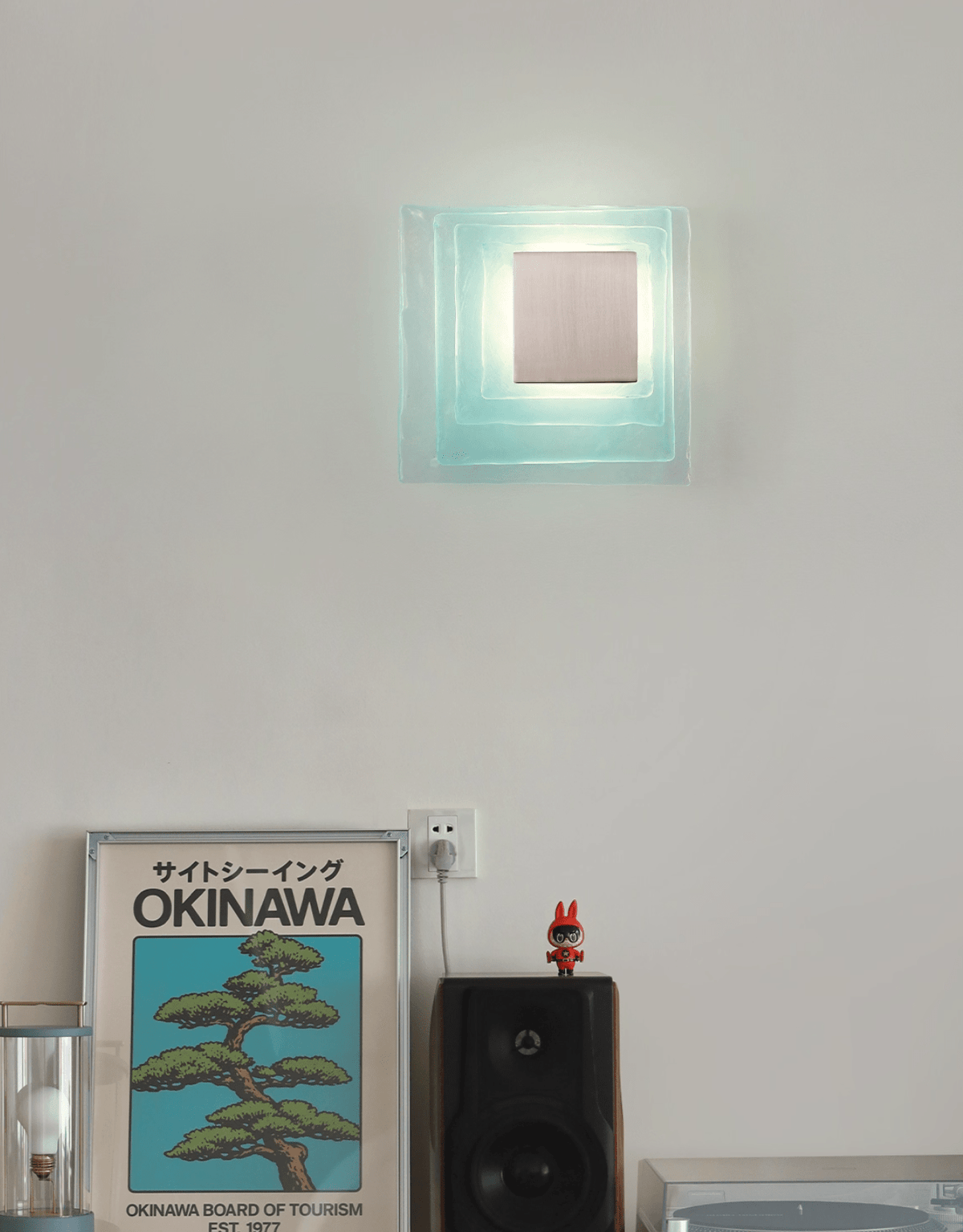 Cleo glas Watercube Cascade wandlamp