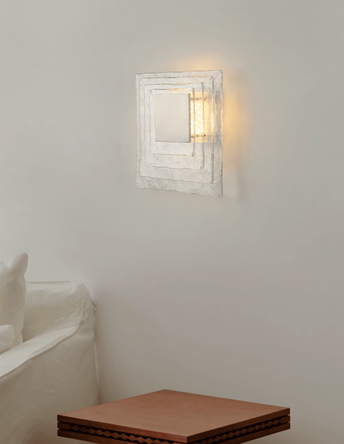 Cleo glas Watercube Cascade wandlamp