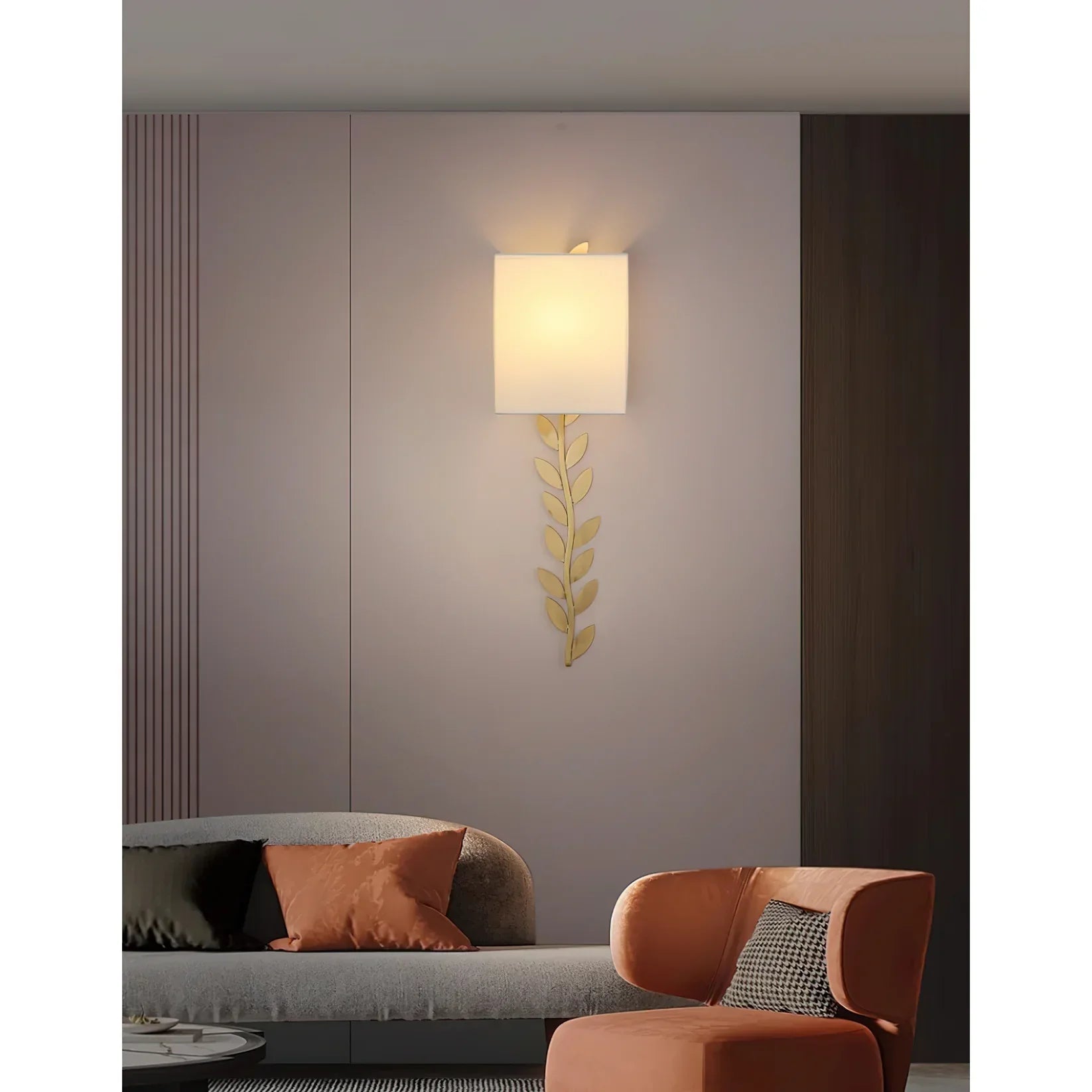 Valentina Modern Minimalisme Metaal Stof Wandlamp Slaapkamer Eetkamer