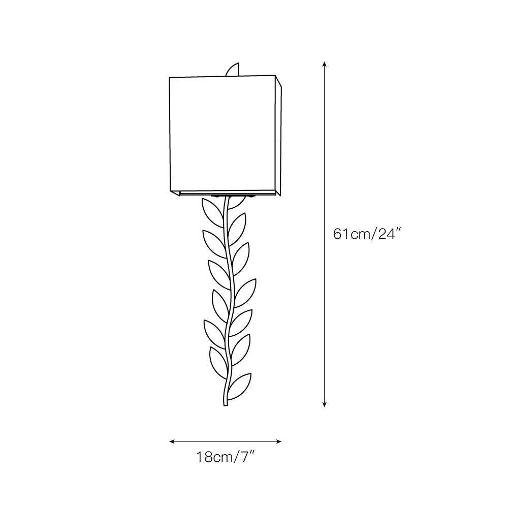 Plotuvyo Moderne minimalistische wandlamp met messing afwerking en stoffen kap