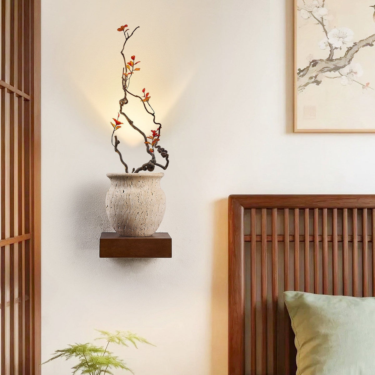 Teriinine sculpturale wandlamp