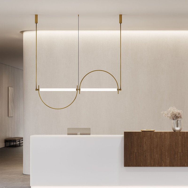 Arched kroonluchter met lineaire LED