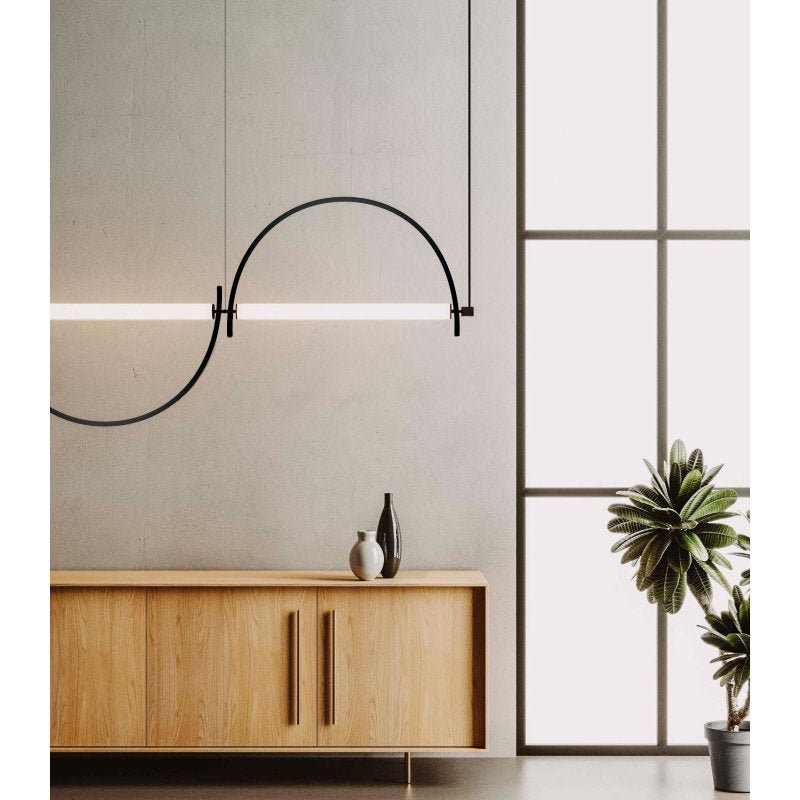 Arched kroonluchter met lineaire LED