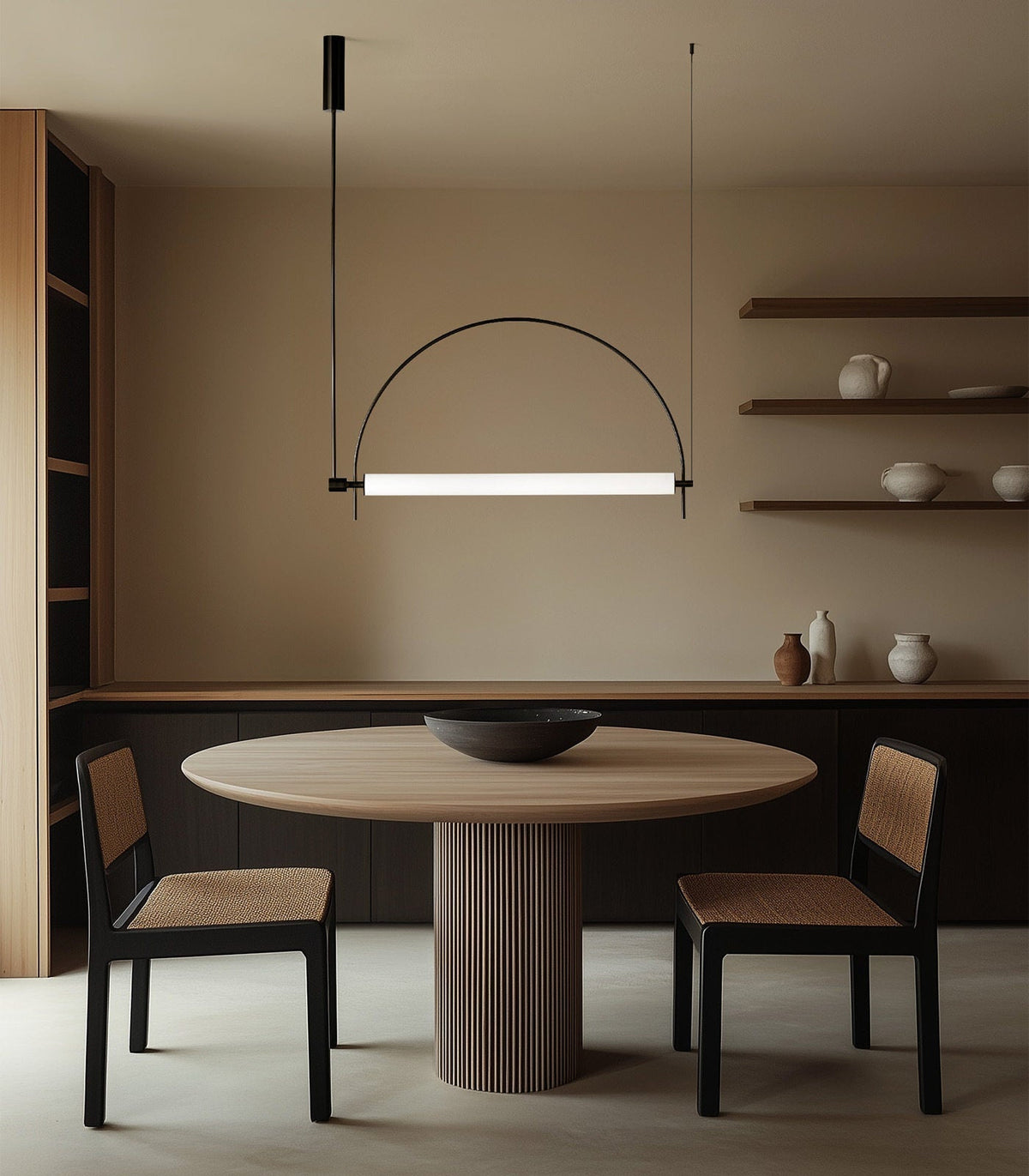 Arched kroonluchter met lineaire LED