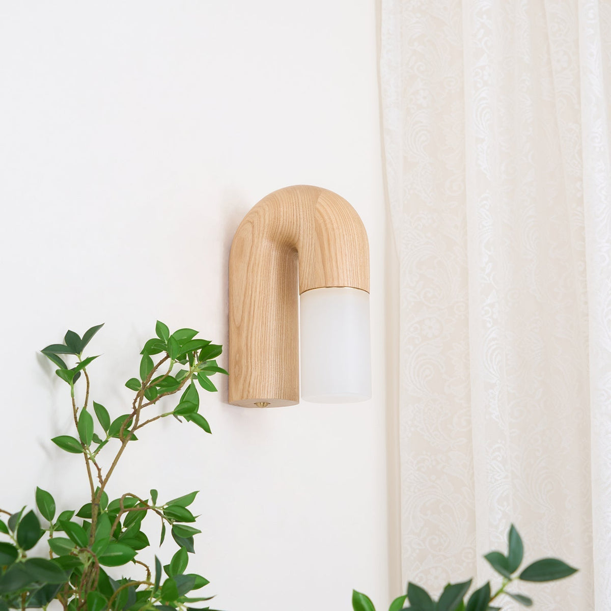 King Moderne minimalistische wandlamp van hout
