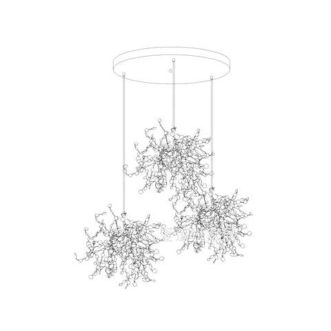 Noruielle hanglamp Metallic Disc Cloud