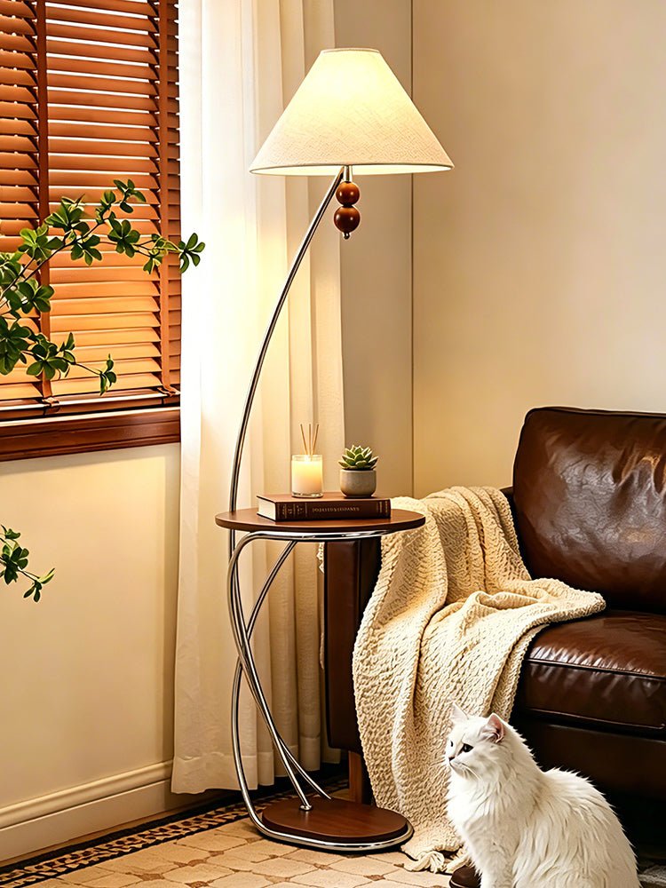 Elaorina gebogen plank vloerlamp
