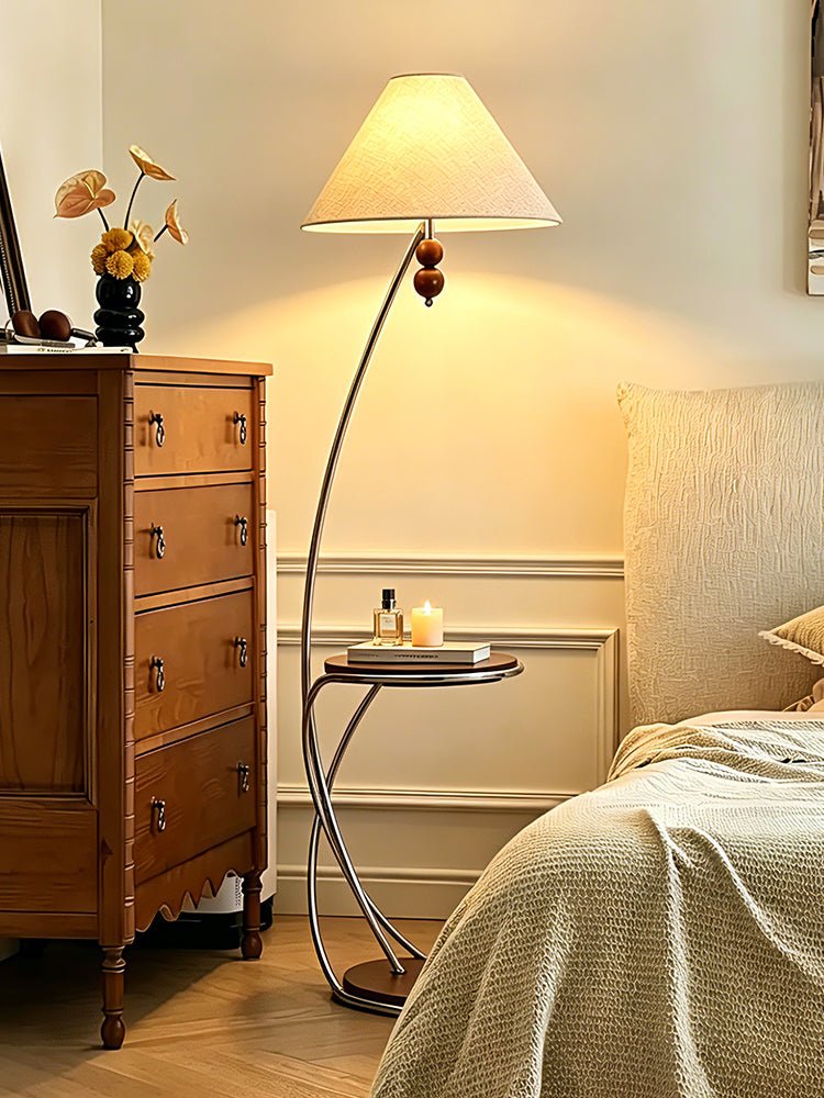 Elaorina gebogen plank vloerlamp