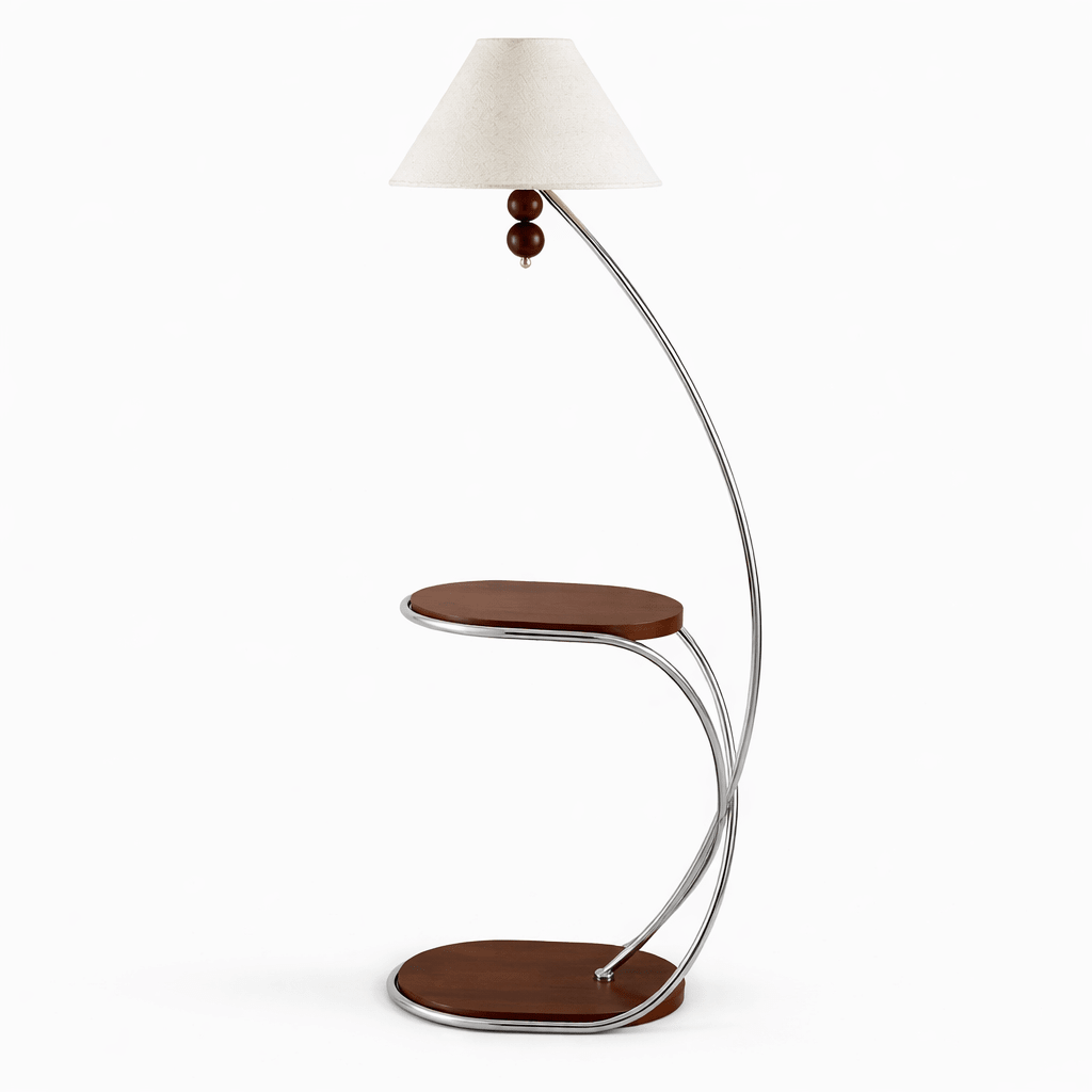 Elaorina gebogen plank vloerlamp