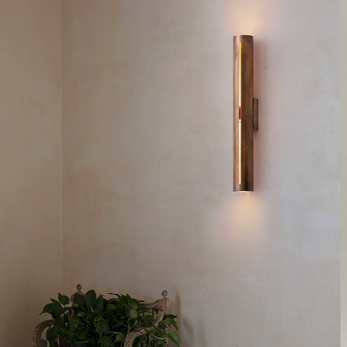 Avsilara Moderne minimalistische cilindervormige messing wandlamp