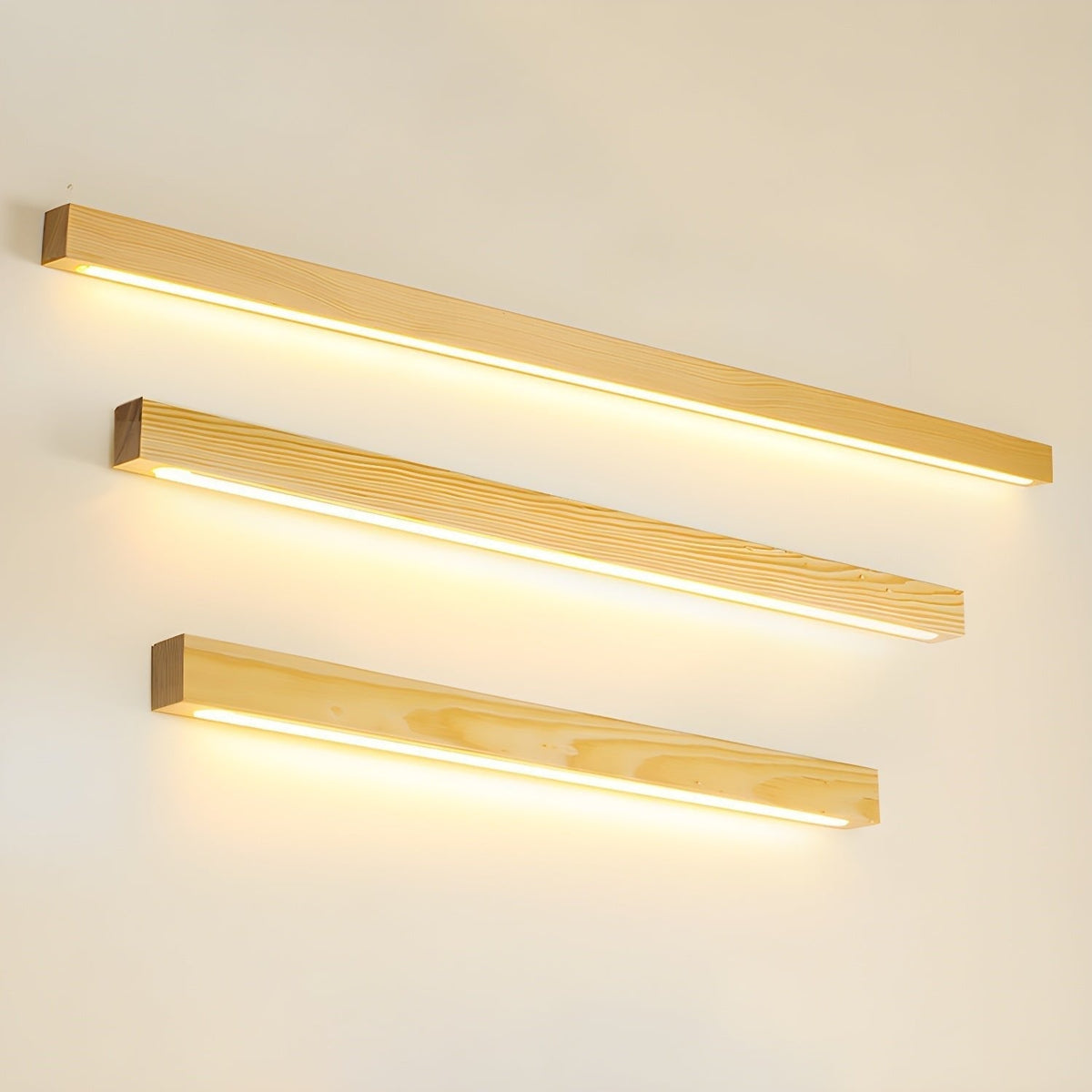 Elvivine wandlamp Hout Lineair Minimalistisch LED