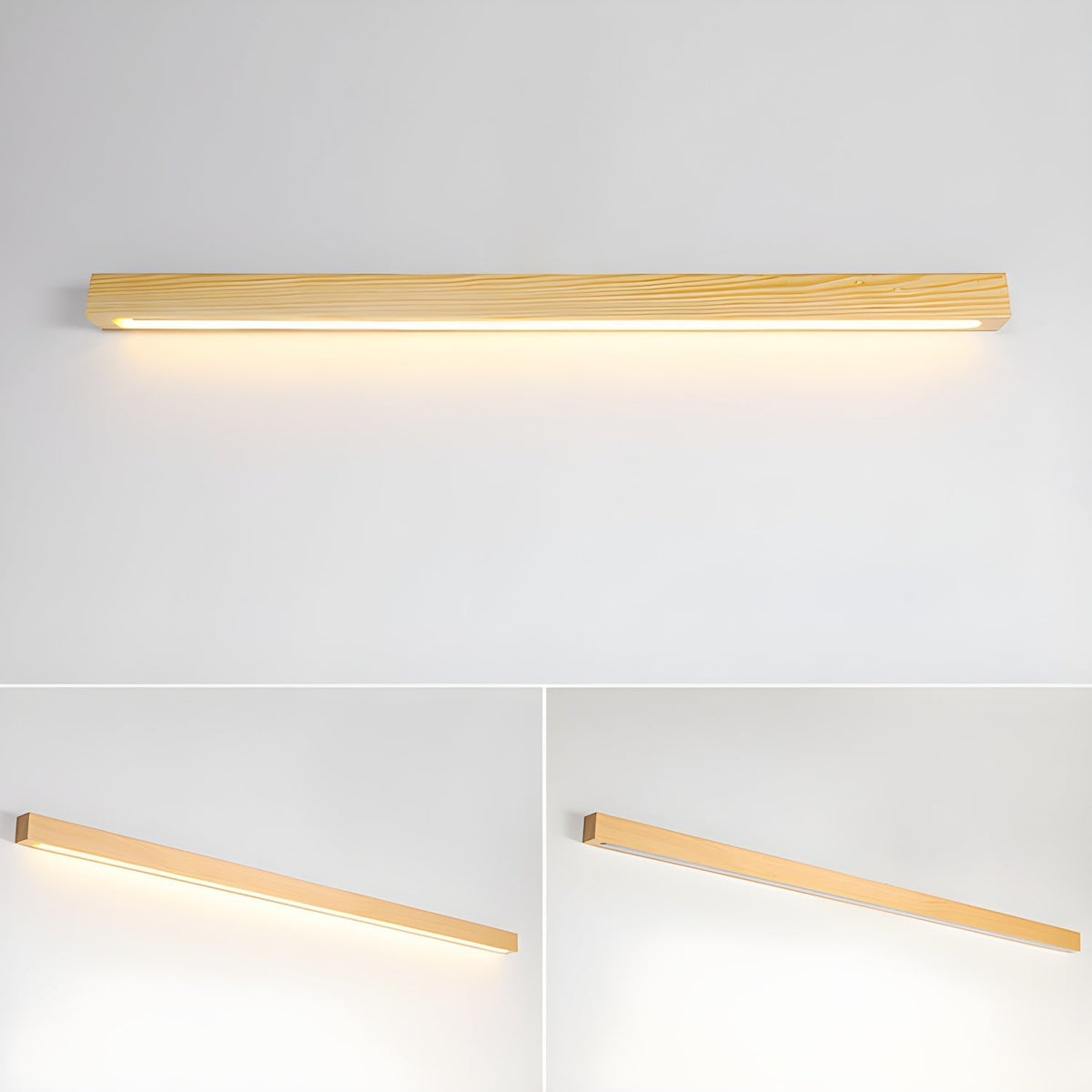 Elvivine wandlamp Hout Lineair Minimalistisch LED