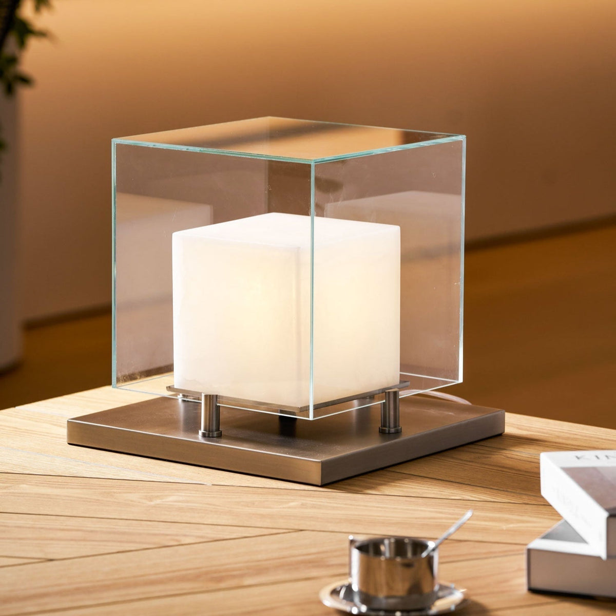 Cubo albasten tafellamp